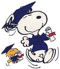 snoopy met diloma