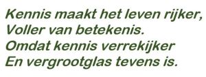 Kennis maakt