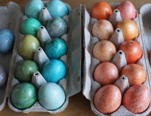 gekleurde eieren